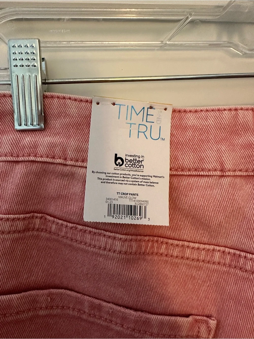 Time and Tru Rose Pink High-Rise Straight Jeans - Picture 8 of 10